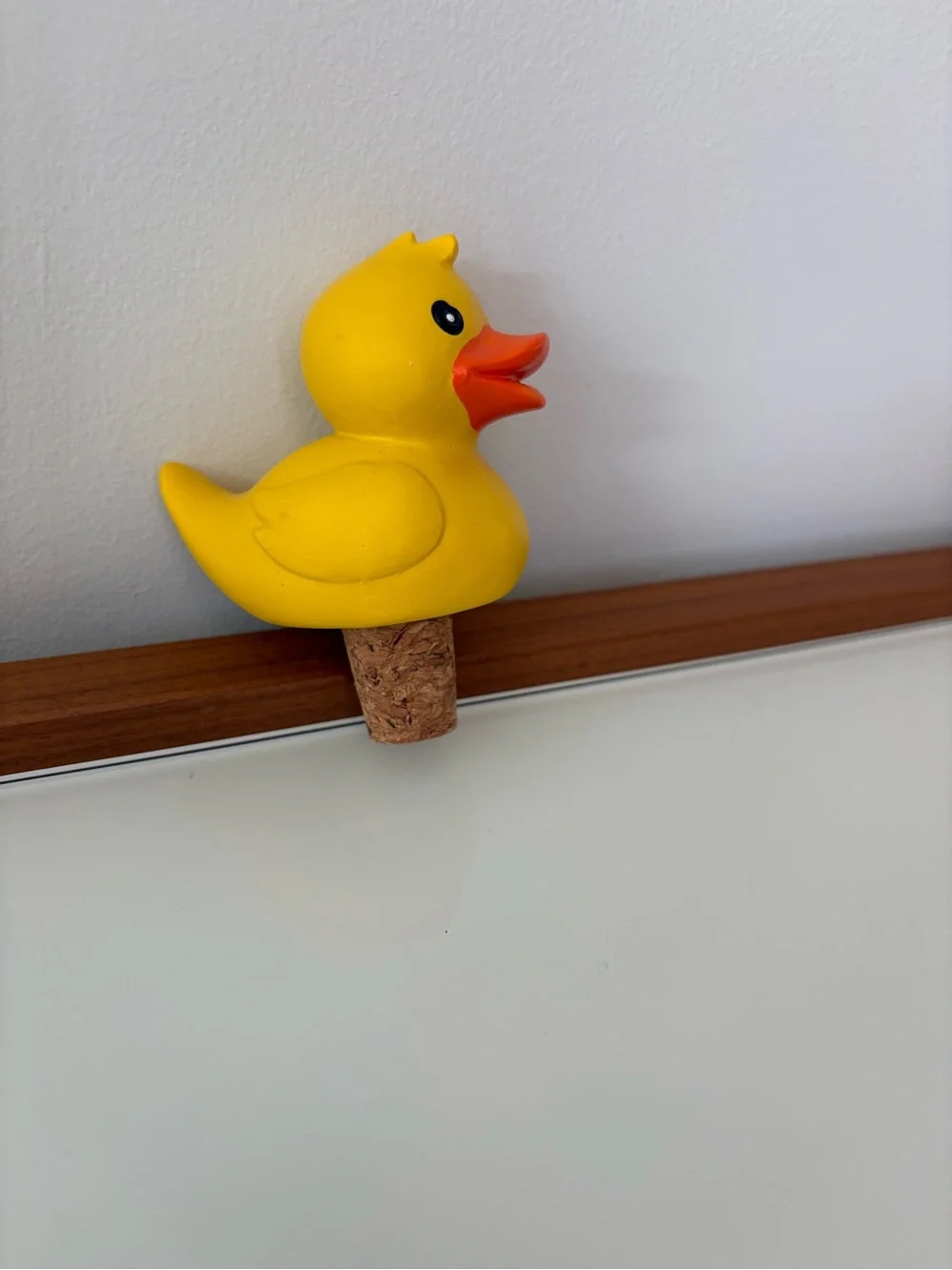 Novelty Yellow Rubber Duck Bottle Stopper